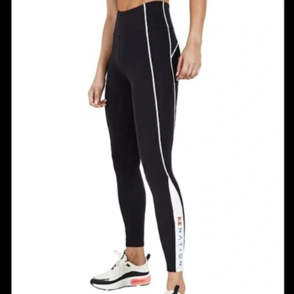 P.E Nation Direct Drive Leggings Black White M - Picture 12 of 12